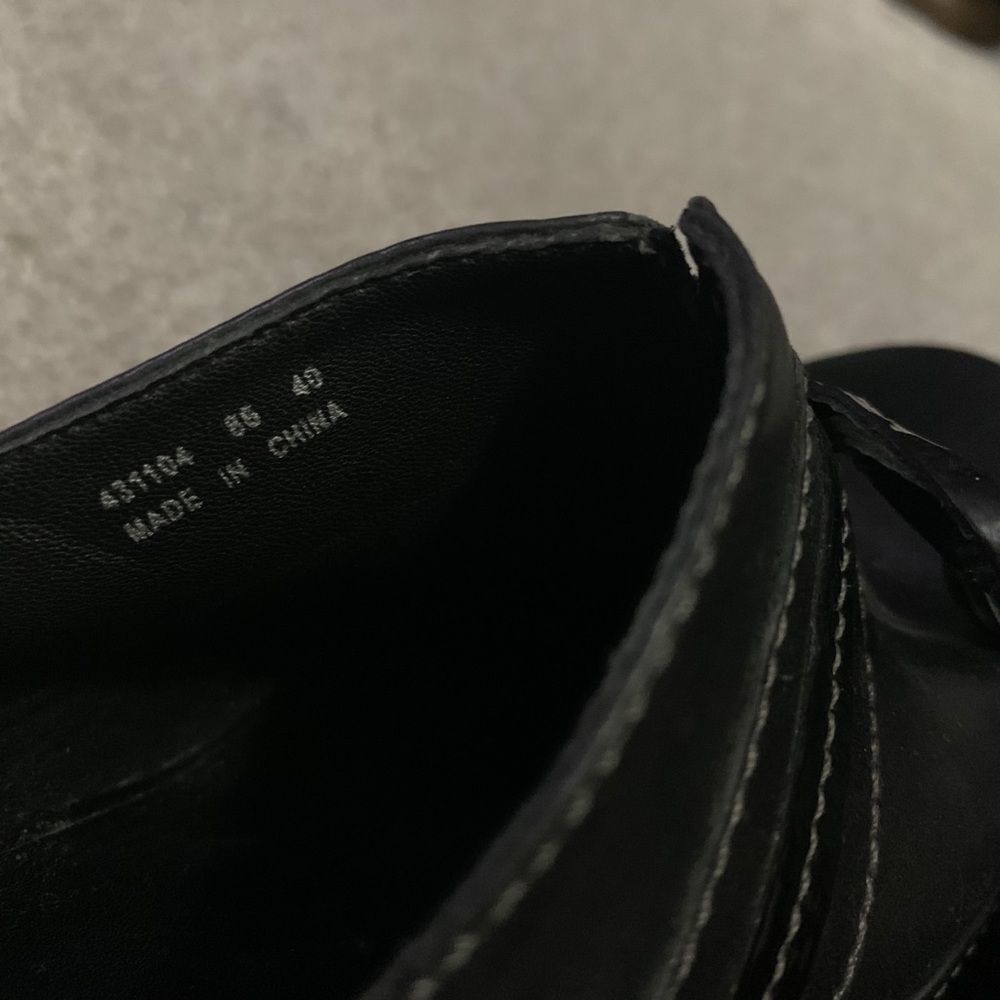 ECCO Black leather slip on heeled loafers 40 - Picture 6 of 10